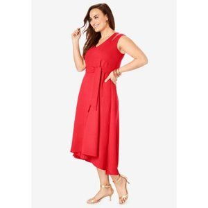 NWOT Roaman's High-Low Red Dress
